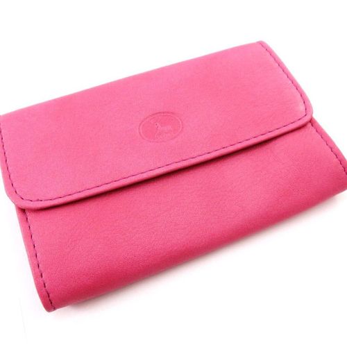 PROMOTION ! Porte-monnaie Cuir 'Frandi' rose bordeaux sauvage