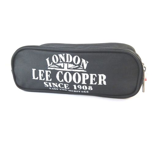 Trousse toile 'Lee Cooper' noir (2 compartiments) - 22x8x7 cm