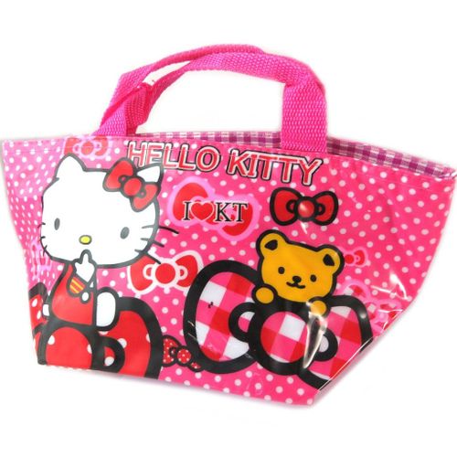PROMOTION ! Sac shopping 'Hello Kitty' rose - 30x15x14 cm