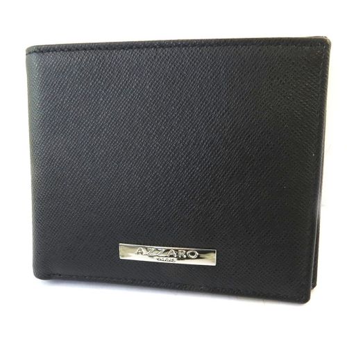 PROMOTION ! Portefeuille italien cuir 'Azzaro' noir - 11. 5x9. 5x1 cm