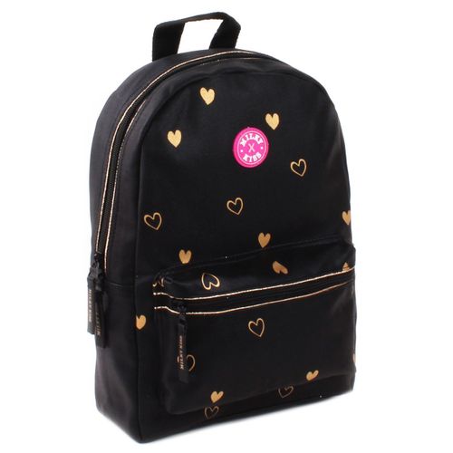 PROMOTION ! Sac à dos créateur 'Milky Kiss' noir doré (love) - 33x23x12 cm