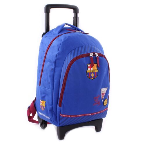 Sac à dos trolley 'FC Barcelona' bleu rouge - 45x31x17 cm