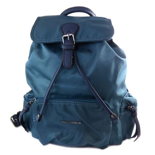 Sac à dos créateur 'Ted lapidus' bleu - 36. 5x25x12 cm
