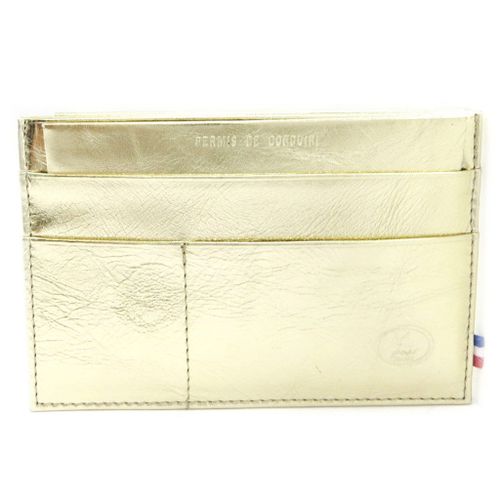 PROMOTION ! Porte Papiers de voiture Cuir 'Frandi' doré platine (ultra plat)