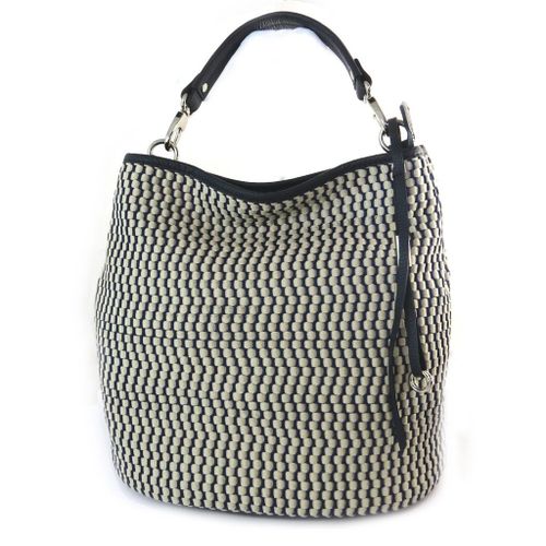 PROMOTION ! Sac cuir 'Gianni Conti'  ivoire marine - 30x26x17 cm