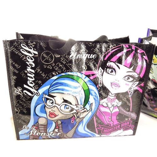 PROMOTION ! Sac shopping 'Monster High' noir multicolore - 41x32x16 cm