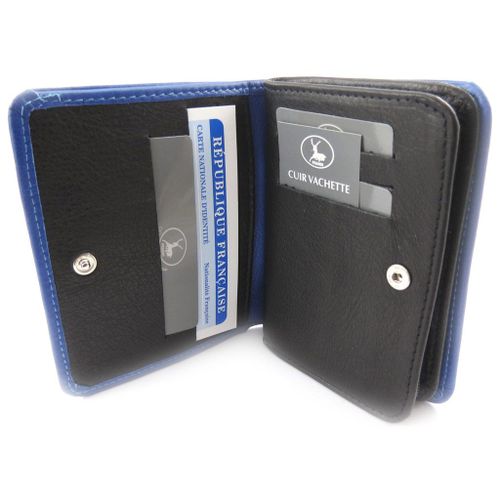 Portefeuille Cuir 'Frandi' bleu noir