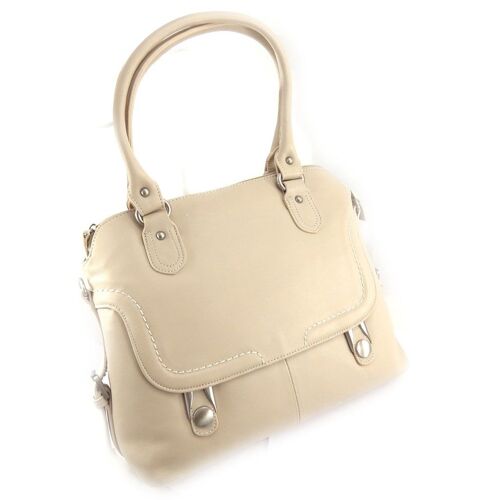 PROMOTION ! Sac cuir 'Fuchsia' beige