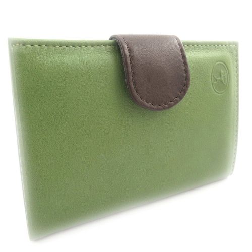 Portefeuille Cuir 'Frandi' vert marron (européen)