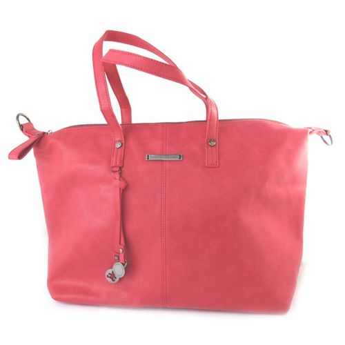 Sac créateur 'Lulu Castagnette' rouge vintage - 49x30x15. 5 cm