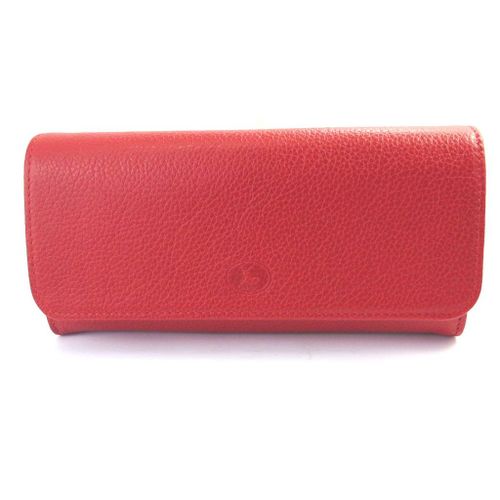 Grand porte-monnaie Cuir 'Frandi' rouge grainé