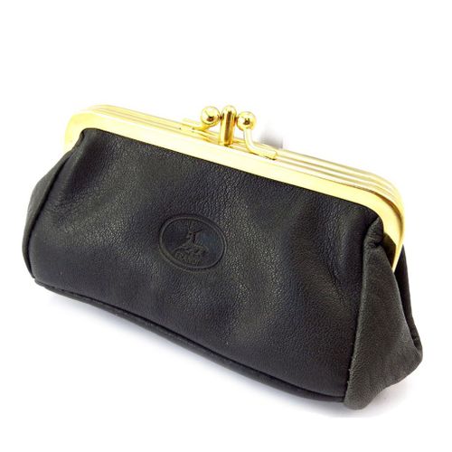 Porte-monnaie Cuir 'Frandi' gris anthracite