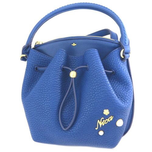 PROMOTION ! Sac créateur 'Nica' bleu (2 compartiments) - 24. 5x24x6 cm