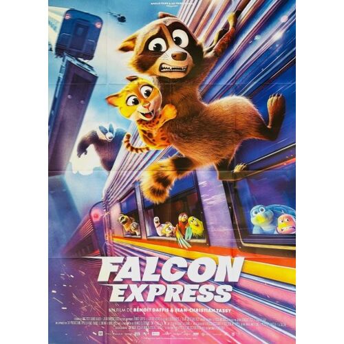 Falcon Express - Affiche Originale De Cinéma - Format 120x160 Cm - Benoît Daffis, Jean-Christian Tassy, Damien Ferrette, Hervé Jolly, Kaycie Chase, Frantz Confiac - Année 2025