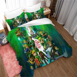 Parure De Lit Avec Housse De Couette Et Taie D'oreiller The Legend Of Zelda Pour Enfant, Garçon, Jeune, Simple, Double