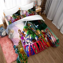 Parure De Lit Avec Housse De Couette Et Taie D'oreiller The Legend Of Zelda Pour Enfant, Garçon, Jeune, Simple, Double