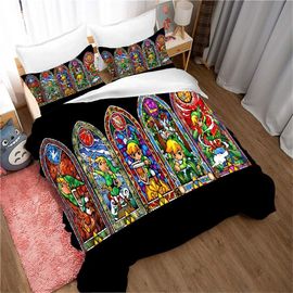 Parure De Lit Avec Housse De Couette Et Taie D'oreiller The Legend Of Zelda Pour Enfant, Garçon, Jeune, Simple, Double