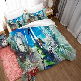 Parure De Lit Avec Housse De Couette Et Taie D'oreiller The Legend Of Zelda Pour Enfant, Garçon, Jeune, Simple, Double