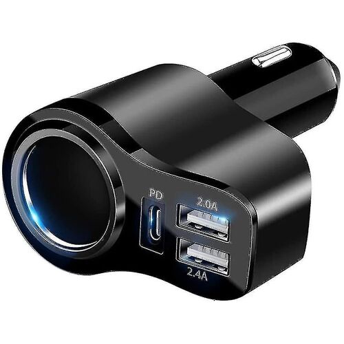 4 En 1 Usb C Chargeur De Voiture 36w Usb Allume-Cigare Socket Splitter Adaptateur