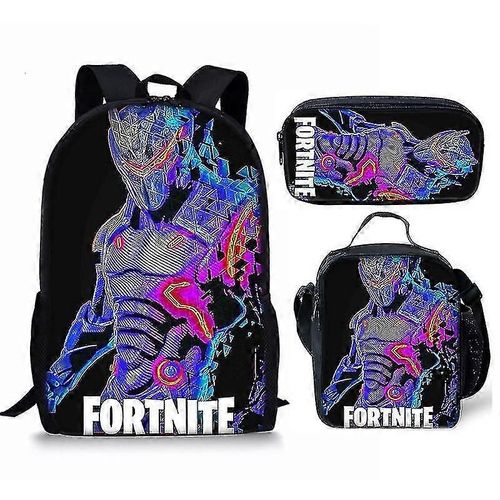 Sac a dos Fortnite grande capacite, ensemble de trois pieces, sac a dos peripherique, sac d'ecole pour etudiant, sac a bandouliere 6