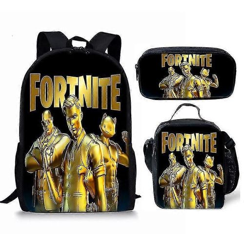 Sac a dos Fortnite grande capacite, ensemble de trois pieces, sac a dos peripherique, sac d'ecole pour etudiant, sac a bandouliere 3