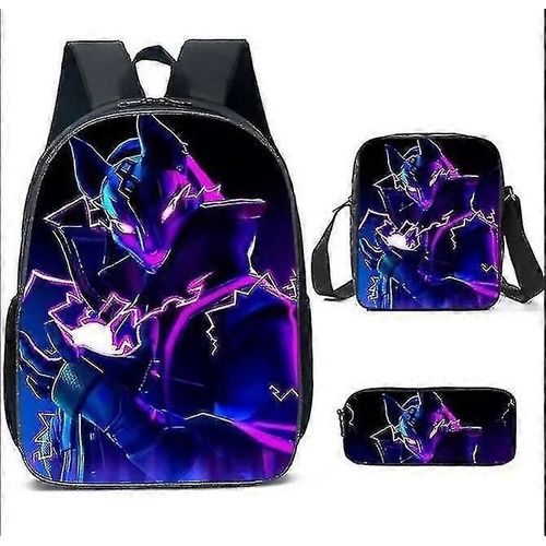 Sac a dos Fortnite grande capacite, ensemble de trois pieces, sac a dos peripherique, sac d'ecole pour etudiant, sac a bandouliere 39