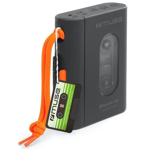 Lecteur de Cassettes - MUSE M-132WM, Portable avec Prise Casque - Charge Rapide Via USB-C - Design élégant - Noir