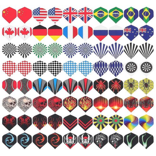 Lot de 80 ailettes de flechettes professionnelles en plastique, accessoires de jeu de flechettes, tiges, queues de rechange, FCY