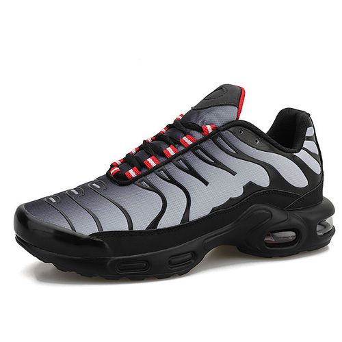 Chaussures Respirantes Pour Hommes Chaussures À Coussin D'air Chaussures De Course Hommes Sneakers Casual Mesh Shoes A18 Gris Noir,Eur 36 (Cn36)