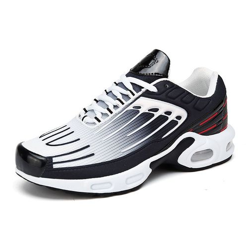 Chaussures Respirantes Pour Hommes Chaussures À Coussin D'air Chaussures De Course Hommes Sneakers Casual Mesh Shoes 218 Blanc Noir Rouge,Eur 36 (Cn36)