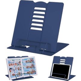 (Bleu Royal) Msdada Support De Livre Support De Lecture En Métal Support De Livre Support De Livre De Cuisine Réglable Support De Documents Supports De Livres Pour Manuels Cadeaux De Noël Pour 6 7 8 9-16 Filles Et