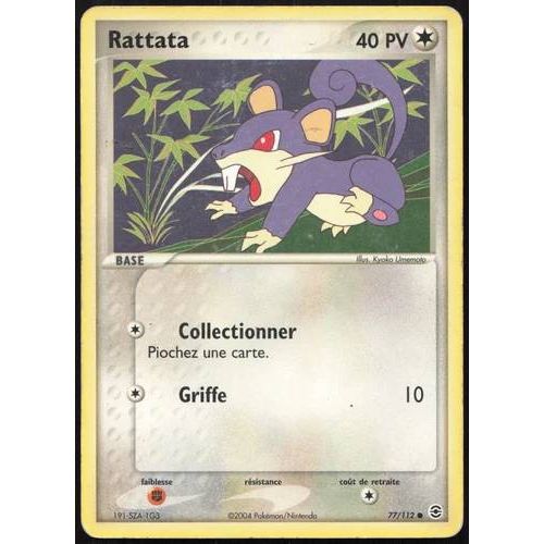 Carte Pokémon Rattata 77/112