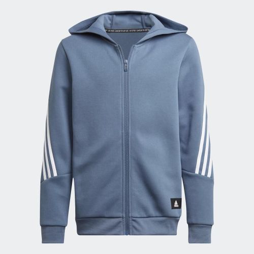 Veste À Capuche Future Icons 3-Stripes Full-Zip Adidas - Wonder Steel / White - 4-5a