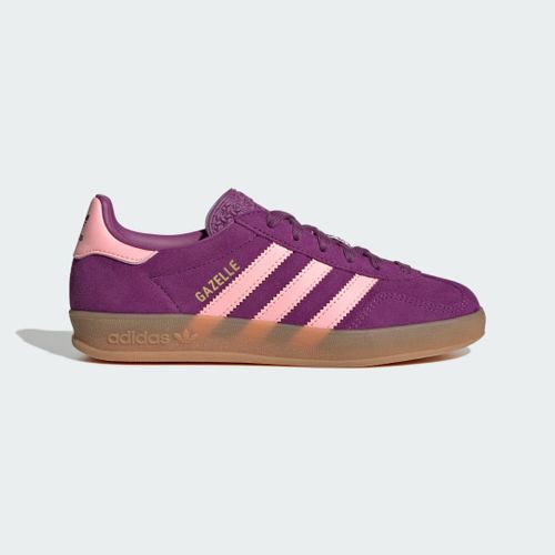 Chaussures Gazelle Indoor Enfants Adidas Rich Mauve Glow Pink Cloud White
