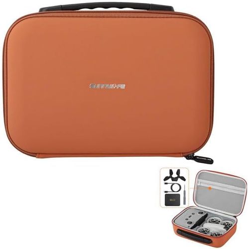 Applicable Au Dji Neo Fly More Combo Drone Pack De Rangement Portable En Cuir Mat,Imperméable,Résistant Aux Chocs Pour Drone Dji Neo Et Accessoires,Peut Contenir 4 Batteries,Orange,Mini-Marque Générale