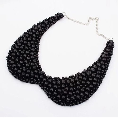 Collier Perles Faux Col Claudine Classique Ultra Chic & Classique Rétro Vintage