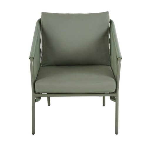 Fauteuil De Jardin En Résine Recyclée Vert Kaki