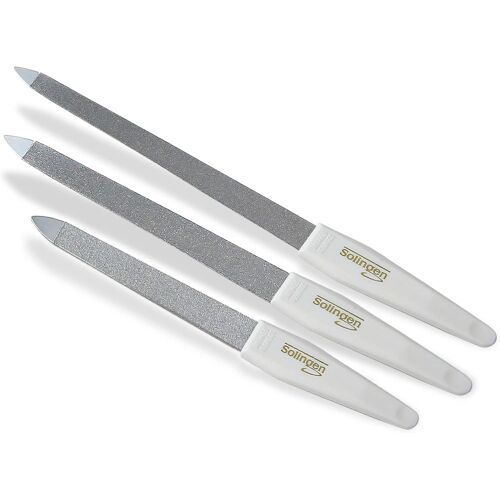 Set De Limes À Ongles De Pour Manucure Et Pédicure Fabriqué En Allemagne Avec Un Côté Fin Et Un Côté Grossier Pour Entretenir Les Ongles Des Mains Et Des Pieds (Lot De 3) 