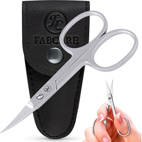 Ciseaux À Ongles Professionnels Avec Étui Et E-Book Micro-Denture Innovante Lames Courbées Très Tranchantes Pour Les Ongles Des Mains Et Des Pieds