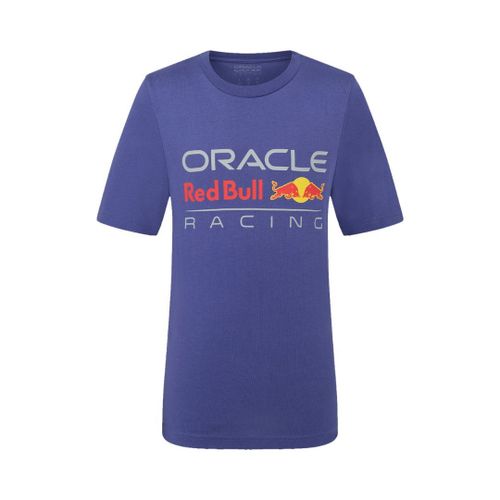 T-Shirt Enfant Avec Grand Logo Oracle Rb Racing Team Formule 1 Officiel Bleu