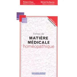 Fiches De Matière Médicale Homéopathique