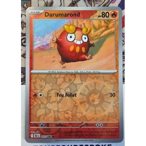 Pokémon Darumarond 013 / 086 Reverse Ev10,5 Foudre Noire
