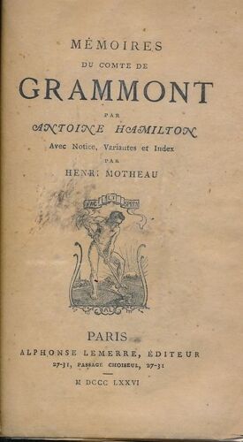 Mémoires Du Comte De Grammont