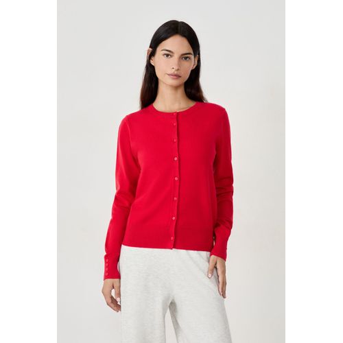 Gilet Manches Longues Avec Boutons - Gilane - S - Red - Femme - Etam