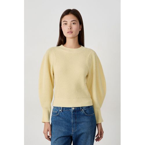 Pull À Manches Bouffantes Avec Laine - Lena - Xs - Yellow - Femme - Etam