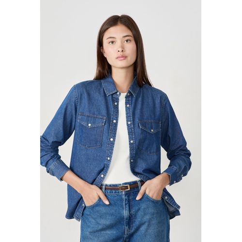 Chemise Effet Denim - Daniela - S - Marine - Femme - Etam