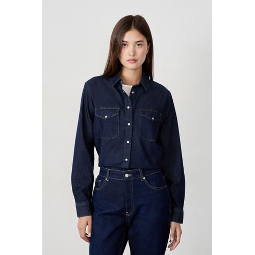 Chemise Effet Denim - Daniela - Xs - Delave Sombre - Femme - Etam