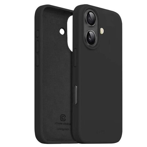 Coque pour Apple iPhone 16 Plus MagSafe en Silicone Souple Antichocs Crong Noir