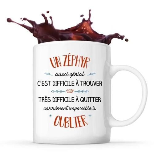 Mug - Un Zéphyr - Céramique - Blanc - Cylindrique - 325 Ml