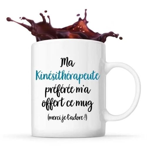 Mug - Kinésithérapeute - Céramique - Blanc - Cylindrique - 325 Ml